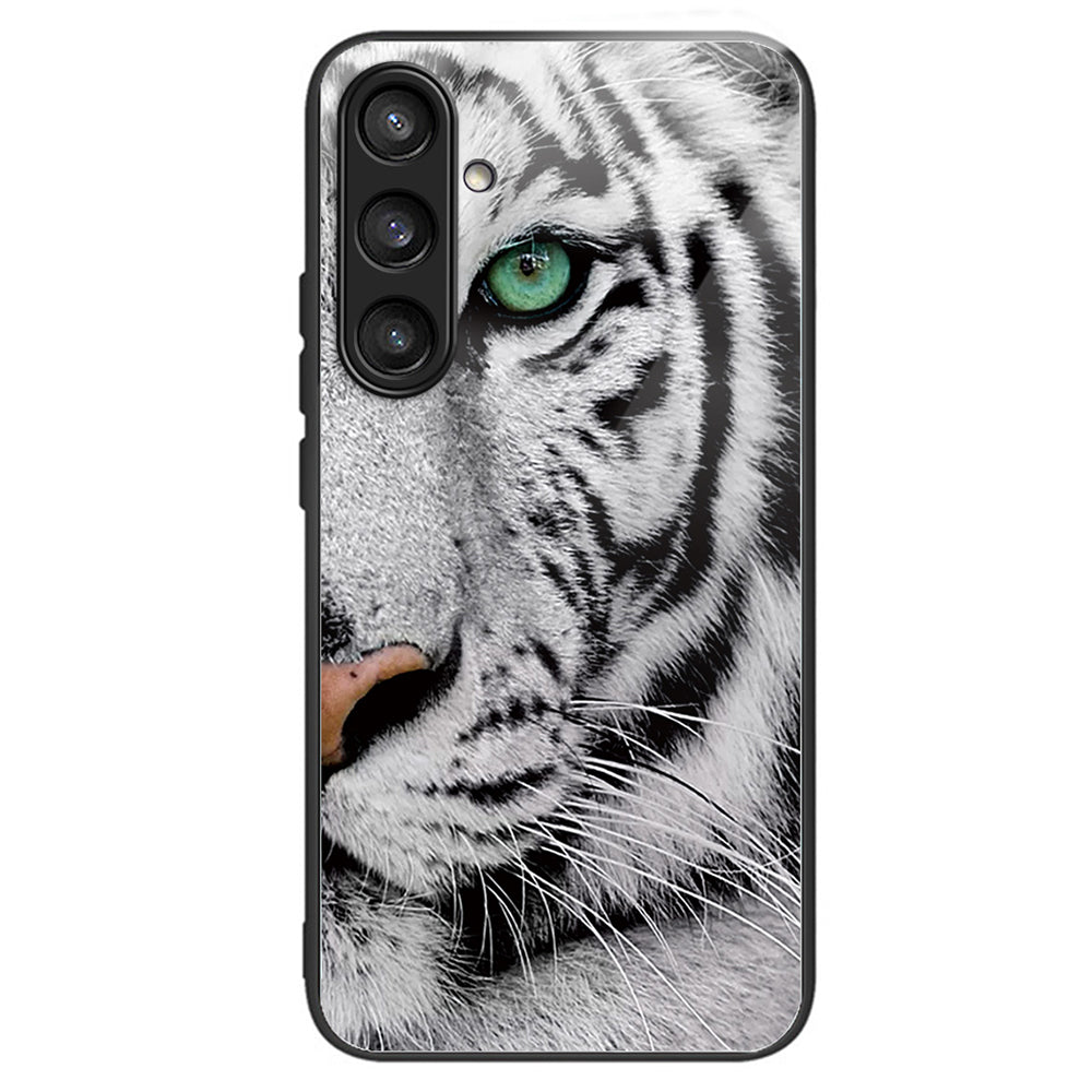 For Samsung Galaxy S23 FE Phone Case with Tempered Glass Back Shell Pattern Design - Rainbow Candy For Samsung Galaxy S23 FE Phone Case with Tempered Glass Back Shell Pattern Design - Rainbow Candy